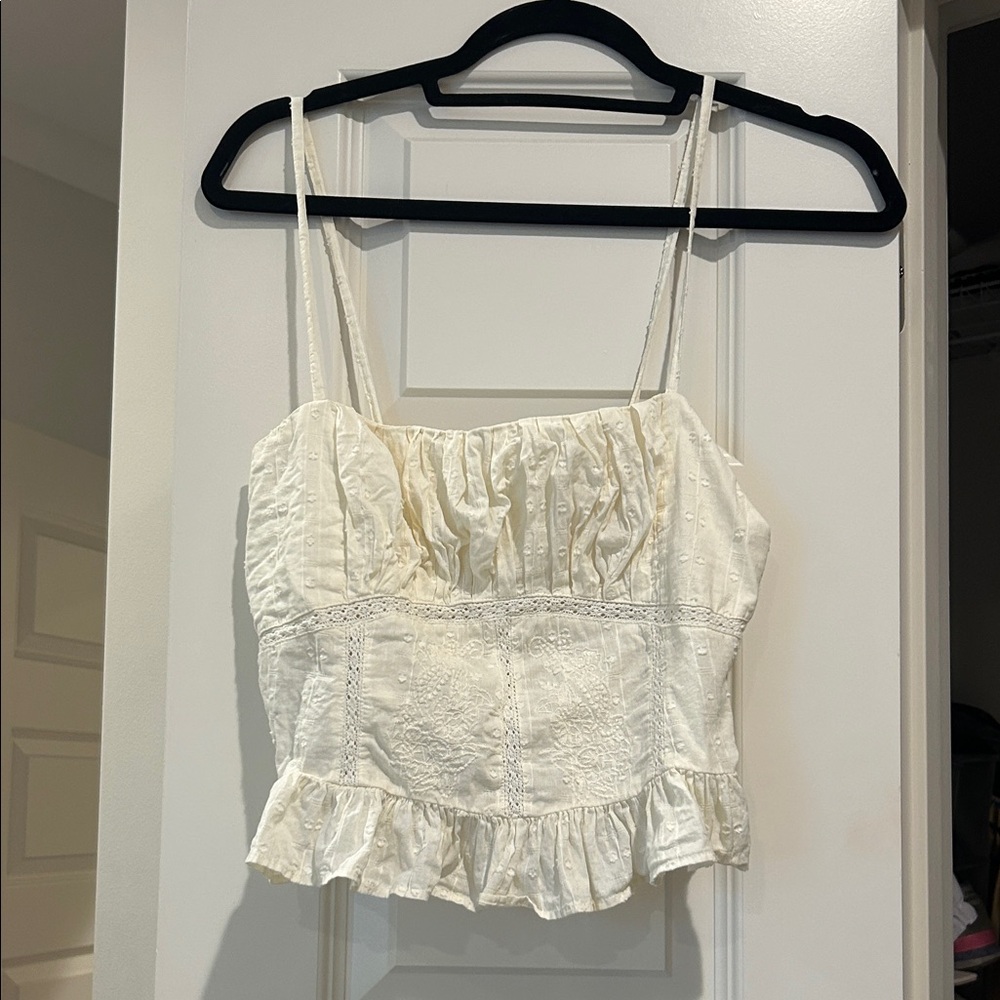 Mango Cream Ruffled Camisole